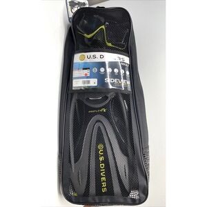 U.S. Divers Sideview Adult Snorkeling Set Black - Mask, Snorkel, Fins Size Large